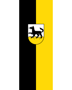 Vertical Hanging Swivel Crossbar Banner Flag: Wolfegg |  portrait flag | 6m² | 64sqft | 400x150cm | 13x5ft 