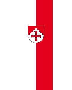 Vertical Hanging Beam Flag: Horgenzell |  portrait flag | 6m² | 64sqft | 400x150cm | 13x5ft 