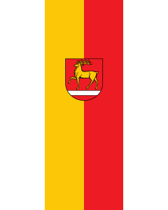Vertical Hanging Beam Flag: Sigmaringen (Kreis) |  portrait flag | 6m² | 64sqft | 400x150cm | 13x5ft 