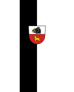 Vertical Hanging Swivel Crossbar Banner Flag: Inzigkofen |  portrait flag | 6m² | 64sqft | 400x150cm | 13x5ft 