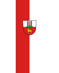 Vertical Hanging Swivel Crossbar Banner Flag: Krauchenwies |  portrait flag | 6m² | 64sqft | 400x150cm | 13x5ft 