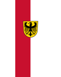 Vertical Hanging Beam Flag: Pfullendorf | portrait flag | 3.5m² | 38sqft | 300x120cm | 10x4ft