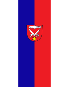 Vertical Hanging Beam Flag: Scheer |  portrait flag | 6m² | 64sqft | 400x150cm | 13x5ft 