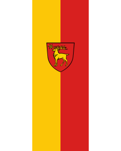 Vertical Hanging Beam Flag: Sigmaringen | portrait flag | 6m² | 64sqft | 400x150cm | 13x5ft