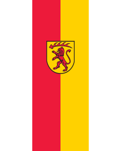 Vertical Hanging Beam Flag: Veringenstadt |  portrait flag | 6m² | 64sqft | 400x150cm | 13x5ft 