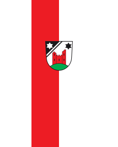 Bandera: Bandera vertical con manga cerrada para potencia Herdwangen-Schönach | bandera vertical | 6m² | 400x150cm