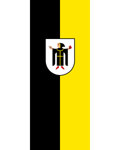 Vertical Hanging Swivel Crossbar Banner Flag: München, Landeshauptstadt | portrait flag | 3.5m² | 38sqft | 300x120cm | 10x4ft