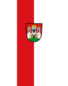 Vertical Hanging Beam Flag: Burghausen, St | portrait flag | 3.5m² | 38sqft | 300x120cm | 10x4ft