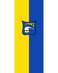 Vertical Hanging Swivel Crossbar Banner Flag: Burgkirchen a.d.Alz |  portrait flag | 3.5m² | 38sqft | 300x120cm | 10x4ft 