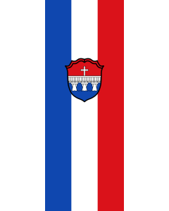 Vertical Hanging Swivel Crossbar Banner Flag: Garching a.d.Alz | portrait flag | 6m² | 64sqft | 400x150cm | 13x5ft