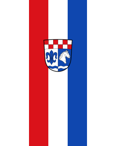 Vertical Hanging Beam Flag: Halsbach | portrait flag | 3.5m² | 38sqft | 300x120cm | 10x4ft