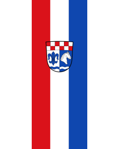 Vertical Hanging Swivel Crossbar Banner Flag: Halsbach | portrait flag | 6m² | 64sqft | 400x150cm | 13x5ft