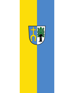 Vertical Hanging Swivel Crossbar Banner Flag: Kirchweidach | portrait flag | 6m² | 64sqft | 400x150cm | 13x5ft