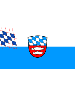 Flag: Bayerisch Gmain | landscape flag | 1.35m² | 14.5sqft | 90x150cm | 3x5ft