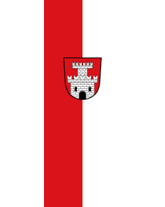 Vertical Hanging Swivel Crossbar Banner Flag: Laufen, St | portrait flag | 6m² | 64sqft | 400x150cm | 13x5ft