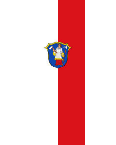 Vertical Hanging Swivel Crossbar Banner Flag: Ramsau b.Berchtesgaden | portrait flag | 6m² | 64sqft | 400x150cm | 13x5ft