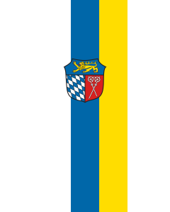 Vertical Hanging Swivel Crossbar Banner Flag: Bad Tölz-Wolfratshausen (Kreis) | portrait flag | 3.5m² | 38sqft | 300x120cm | 10x4ft
