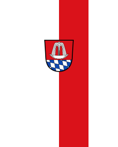Vertical Hanging Beam Flag: Bad Heilbrunn | portrait flag | 3.5m² | 38sqft | 300x120cm | 10x4ft