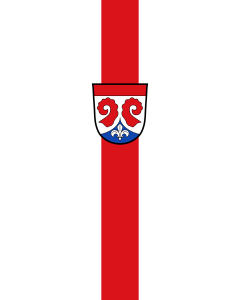 Vertical Hanging Beam Flag: Eurasburg | portrait flag | 6m² | 64sqft | 400x150cm | 13x5ft