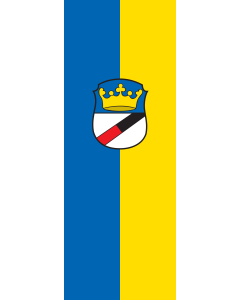 Vertical Hanging Swivel Crossbar Banner Flag: Königsdorf | portrait flag | 6m² | 64sqft | 400x150cm | 13x5ft