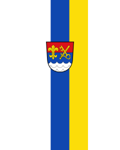 Vertical Hanging Beam Flag: Münsing | portrait flag | 6m² | 64sqft | 400x150cm | 13x5ft