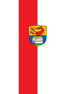 Vertical Hanging Swivel Crossbar Banner Flag: Reichersbeuern | portrait flag | 3.5m² | 38sqft | 300x120cm | 10x4ft