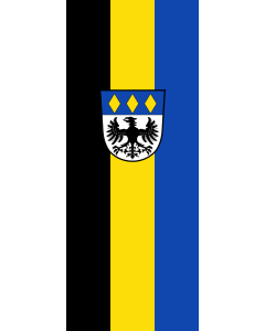 Vertical Hanging Beam Flag: Haimhausen | portrait flag | 3.5m² | 38sqft | 300x120cm | 10x4ft