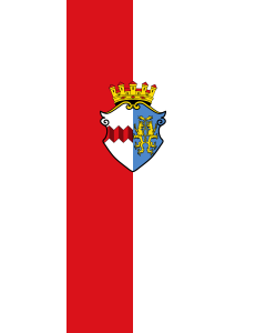 Flag: Markt Indersdorf, M |  portrait flag | 3.5m² | 38sqft | 300x120cm | 10x4ft 