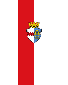 Vertical Hanging Swivel Crossbar Banner Flag: Markt Indersdorf, M |  portrait flag | 6m² | 64sqft | 400x150cm | 13x5ft 