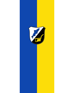 Vertical Hanging Swivel Crossbar Banner Flag: Petershausen |  portrait flag | 6m² | 64sqft | 400x150cm | 13x5ft 