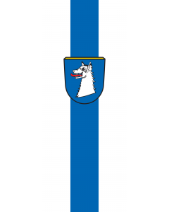 Vertical Hanging Beam Flag: Schwabhausen |  portrait flag | 3.5m² | 38sqft | 300x120cm | 10x4ft 