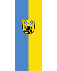 Vertical Hanging Swivel Crossbar Banner Flag: Anzing |  portrait flag | 6m² | 64sqft | 400x150cm | 13x5ft 