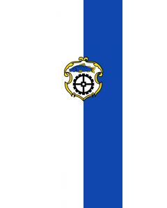 Vertical Hanging Swivel Crossbar Banner Flag: Glonn, M |  portrait flag | 6m² | 64sqft | 400x150cm | 13x5ft 