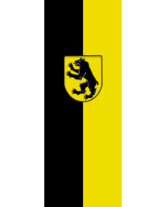 Vertical Hanging Swivel Crossbar Banner Flag: Grafing b.München, St |  portrait flag | 6m² | 64sqft | 400x150cm | 13x5ft 