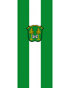 Vertical Hanging Beam Flag: Kirchseeon, M |  portrait flag | 3.5m² | 38sqft | 300x120cm | 10x4ft 