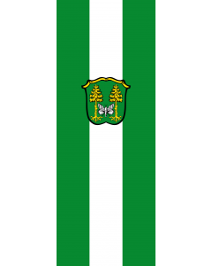 Vertical Hanging Swivel Crossbar Banner Flag: Kirchseeon, M |  portrait flag | 6m² | 64sqft | 400x150cm | 13x5ft 