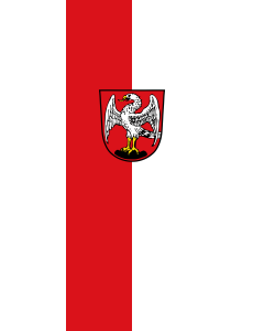 Vertical Hanging Beam Flag: Markt Schwaben, M | portrait flag | 3.5m² | 38sqft | 300x120cm | 10x4ft