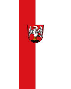 Vertical Hanging Beam Flag: Markt Schwaben, M | portrait flag | 6m² | 64sqft | 400x150cm | 13x5ft