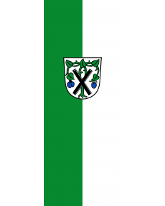 Vertical Hanging Swivel Crossbar Banner Flag: Oberpframmern |  portrait flag | 6m² | 64sqft | 400x150cm | 13x5ft 