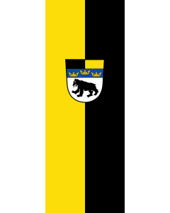 Vertical Hanging Beam Flag: Pliening | portrait flag | 6m² | 64sqft | 400x150cm | 13x5ft