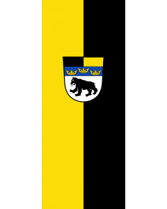 Vertical Hanging Beam Flag: Pliening |  portrait flag | 3.5m² | 38sqft | 300x120cm | 10x4ft 