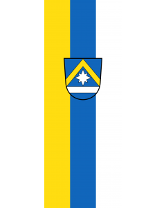 Vertical Hanging Swivel Crossbar Banner Flag: Poing |  portrait flag | 6m² | 64sqft | 400x150cm | 13x5ft 