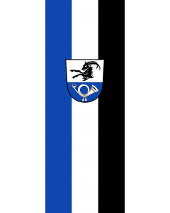 Vertical Hanging Swivel Crossbar Banner Flag: Steinhöring |  portrait flag | 6m² | 64sqft | 400x150cm | 13x5ft 