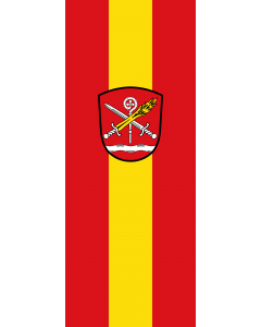 Vertical Hanging Beam Flag: Buxheim |  portrait flag | 3.5m² | 38sqft | 300x120cm | 10x4ft 