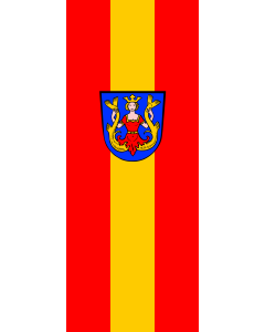 Vertical Hanging Swivel Crossbar Banner Flag: Isen, M | portrait flag | 3.5m² | 38sqft | 300x120cm | 10x4ft