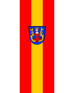 Vertical Hanging Beam Flag: Isen, M | portrait flag | 6m² | 64sqft | 400x150cm | 13x5ft