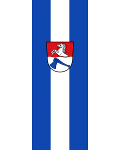 Flag: Sankt Wolfgang |  portrait flag | 6m² | 64sqft | 400x150cm | 13x5ft 