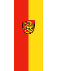 Vertical Hanging Beam Flag: Wartenberg, M |  portrait flag | 3.5m² | 38sqft | 300x120cm | 10x4ft 