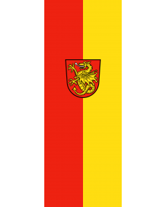 Vertical Hanging Beam Flag: Wartenberg, M |  portrait flag | 6m² | 64sqft | 400x150cm | 13x5ft 