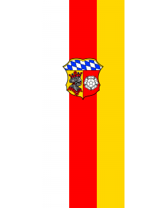 Vertical Hanging Beam Flag: Freising (Kreis) |  portrait flag | 3.5m² | 38sqft | 300x120cm | 10x4ft 